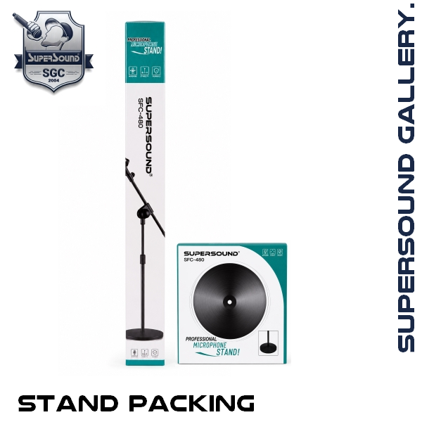 پایه میکروفون SFC-480 کفی گرد چدنی - تصویر 3